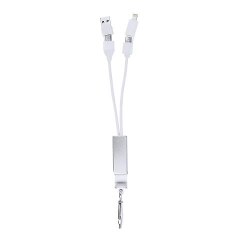 USB-Ladegerät-Hub Leony, Silber – Makito (1)