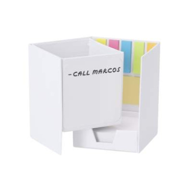 Notizblock, Stiftehalter, Whiteboard Persut, Weiss – Makito (3)