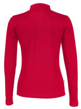 Long Sleeve Lady – Poloshirt, Rot – Cottover (2)
