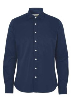 Twill Slim Fit Man – Hemd, Marineblau