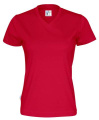 T-shirt Lady – V-Pullover, Rot