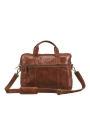 Aktentasche aus Leder, Cognac