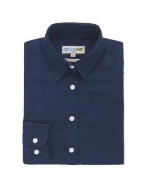 Twill Lady – Hemd, Marineblau - Cottover (3)