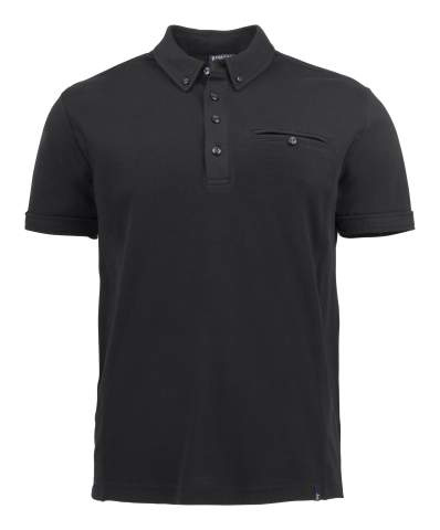 Shellden Pique – Poloshirt (Herren), Schwarz – James Harvest (1)