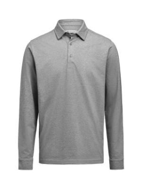 American Supreme L/S – Poloshirt, Graumeliert – James Harvest (2)