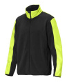 Cortina Fleecejacket – Sweatshirt, Schwarz/Sicherheitsgelb