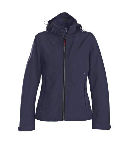 Flat track – Hardshelljacke (Damen), Marineblau - Printer (1)