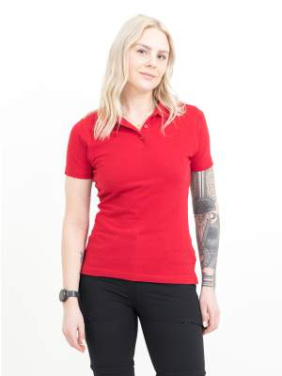 Surf Pique – Poloshirt (Damen), Rot – Printer Essentials (2)