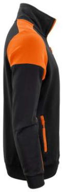 Prime Sweater – Jacke mit durchgehendem Reißverschluss (Herren), Schwarz/Orange – Printer PRIME (4)