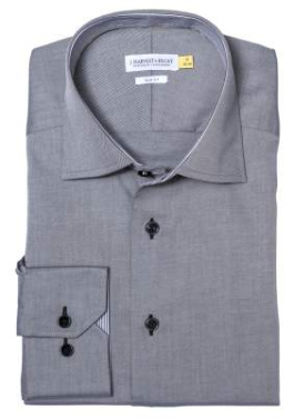 YB51 Twill Slim Fit – Hemd (Herren), Grau/Schwarz – J.Harvest & Frost (3)