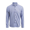 YB55 Jacquard Slim Fit – Hemd (Herren), Mittelblau