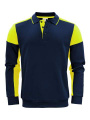Prime Polosweater Unisex – Sweatshirt, Marineblaublau/Neongelb