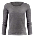 Merino U – Strickpullover (Damen), Dunkelgrau Melange