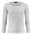 Merino U – Strickpullover (Damen), Hellgrau Melange