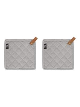 2er-Pack Topflappen, Grau – Kosta Linnewäfveri (2)