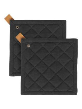 2er-Pack Topflappen, Schwarz – Kosta Linnewäfveri (4)
