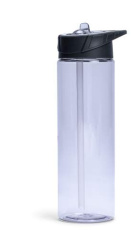 Wasserflasche mit Strohhalm