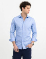 YB50 Twill Extra Long Slim Fit – Hemd, Himmelblau