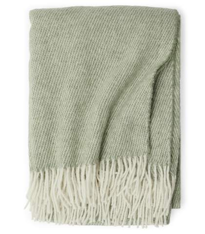 Wool Winton – Decke, Grün – Kosta Linnewäfveri (1)