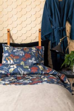 Varamon Satin, Marineblau - Kosta Linnewäfveri (2)