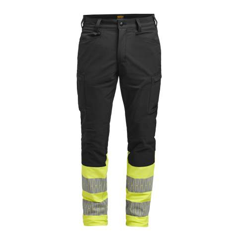 2328 Service Stretch Hi-Vis – Hose, Schwarz/Gelb – Jobman (1)