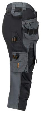 2362 Floorlayers Pirate Stretch – Shorts, dunkelgrau/schwarz – Jobman (4)