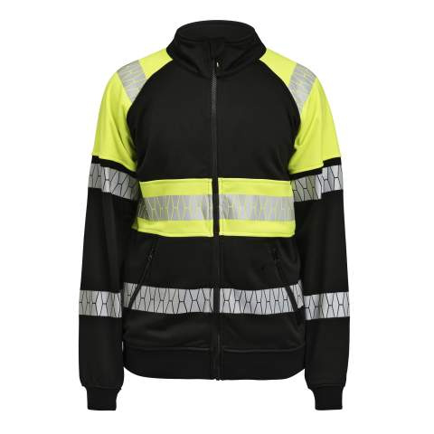 5225 Full-Zip Hi-Vis – Sweatshirt, Svart/Gul – Jobman (1)