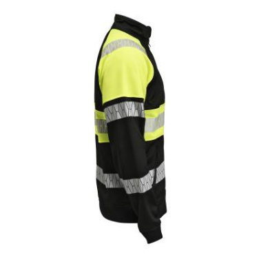 5225 Full-Zip Hi-Vis – Sweatshirt, Svart/Gul – Jobman (4)