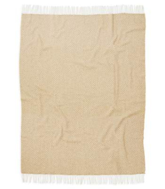 Wool Alba – Decke, Sand – Kosta Linnewäfveri (2)