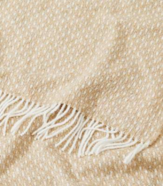 Wool Alba – Decke, Sand – Kosta Linnewäfveri (3)