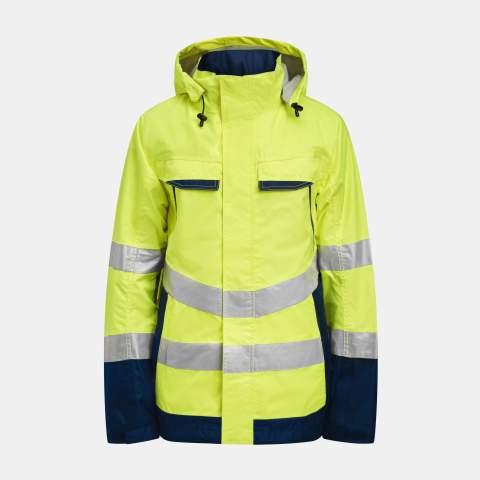 1283 Hi-Vis – Hardshelljacke, gelb/marineblau – Jobman (1)