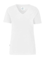 Stretch Lady T-shirt – V-Pullover, Weiß