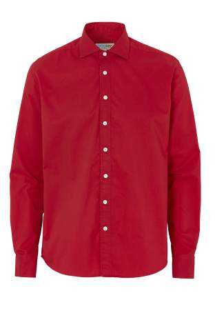Twill Comfort Man – Hemd, Rot – Cottover (1)