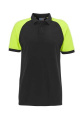Imola shirt – Poloshirt, Schwarz/Sicherheitsgelb