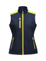 Prime Softshell – Weste (Damen), Marineblaublau/Neongelb