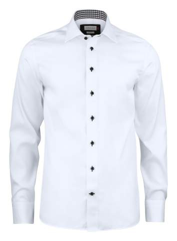 RB20 Twill Slim – Hemd (Herren), Weiß/Schwarz – J.Harvest & Frost (1)