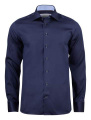 RB20 Twill Slim – Hemd (Herren), Marineblaublau/Himmelblau
