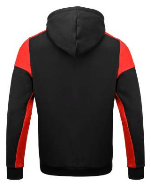 Prime – Kapuzenpullover (Unisex), Schwarz/Rot – Printer PRIME (4)