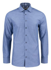 PB144 Brushed Jacquard Slim Fit – Hemd (Herren), Blau