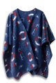 Poncho Kuling – Fleece, Marineblau