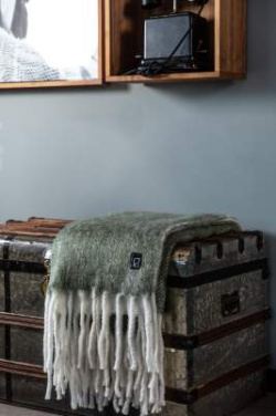 Wool – Decke, Grün – Kosta Linnewäfveri (4)