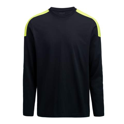 L/S – T-Shirt, Schwarz/Gelb – Jobman (1)