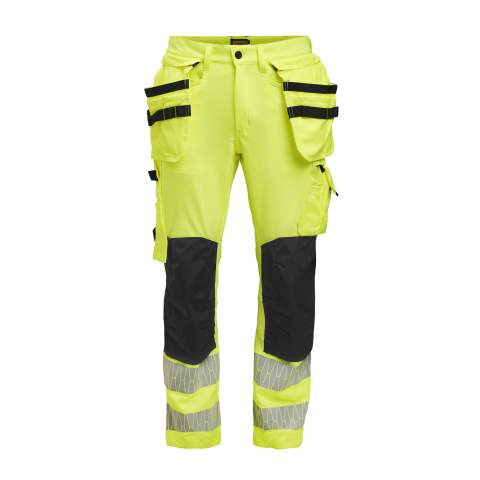 2291 Craftsman Stretch Hi-Vis – Hose, gelb/schwarz – Jobman (1)