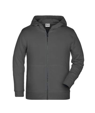 Children's Zip Hoody OCS Blended & RCS, graphite – James & Nicholson (1)