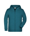 Children's Zip Hoody OCS Blended & RCS, petrol-melange
