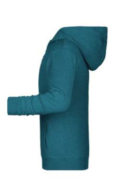 Children's Zip Hoody OCS Blended & RCS, petrol-melange – James & Nicholson (2)