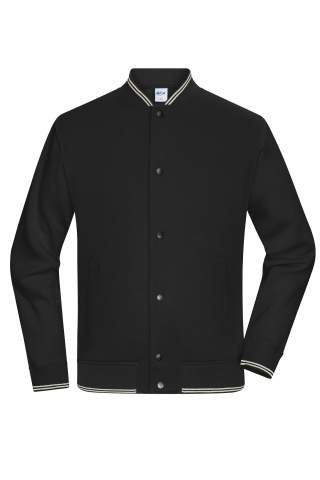 College-Jacket UNISEX OCS Blended & RCS, black/black – James & Nicholson (1)