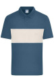 Polo colour-block UNISEX OCS Standard, dusty-blue/sandstone