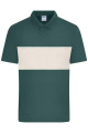 Polo colour-block UNISEX OCS Standard, smoky-green/sandstone
