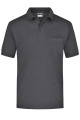 Polo-Piqué Pocket, anthracite-melange
